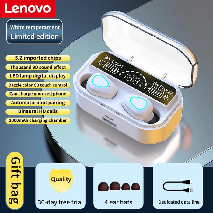 Lenovo Wireless Headset Bluetooth 5.2 Headphone Hifi Stereo