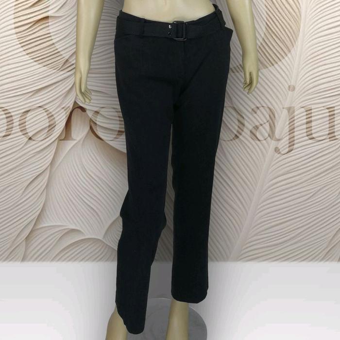 The Executive Celana Hitam Bahan Dengan Saku CLN43 (tanpa kemben dan belt) Bawahan Panjang Wanita De