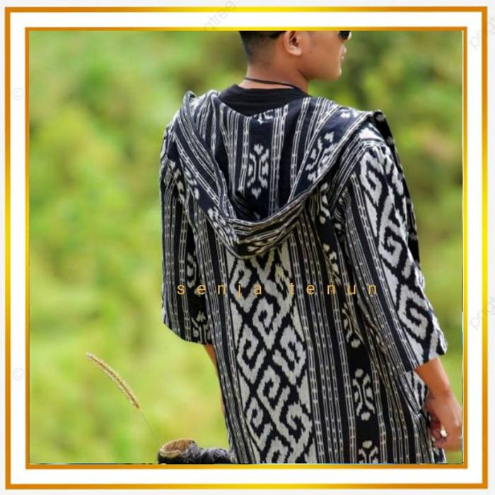 GOSEND Hoodie tenun pria wanita/Cardigan outerwear kimono tenun ethnic **