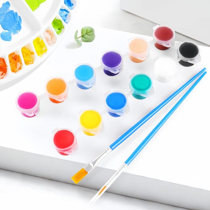 Cat Akrilik Set 6 Warna 12 Warna/Cat Air Anak/Cat Akrilik Kanvas Lukisan Kanvas Cat Cat Akrilik 3ml