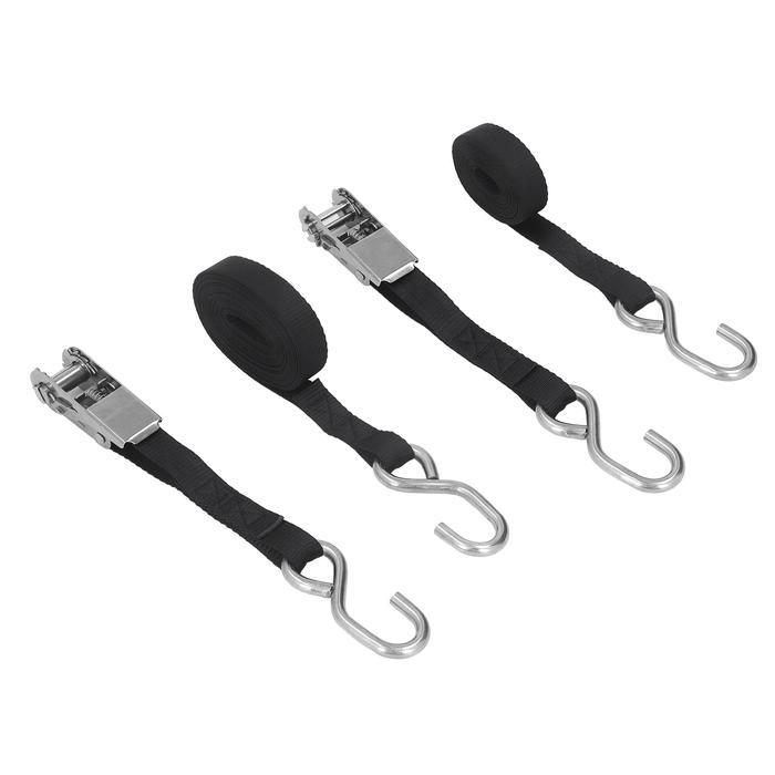 Black Ratchet Straps Tear Resistant Ratchet Tie Down Straps Rust