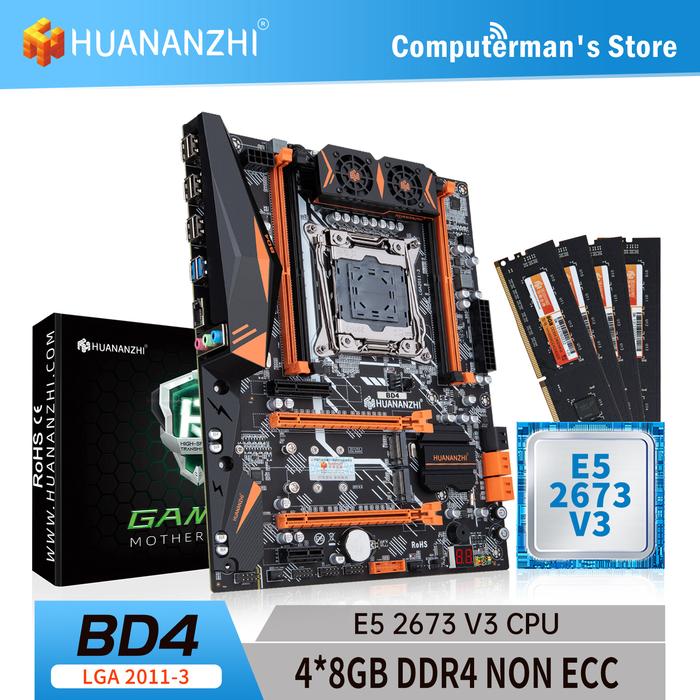 Huananzhi X99-BD4 Motherboard ATX LGA2011-3 Intel B85 DDR4