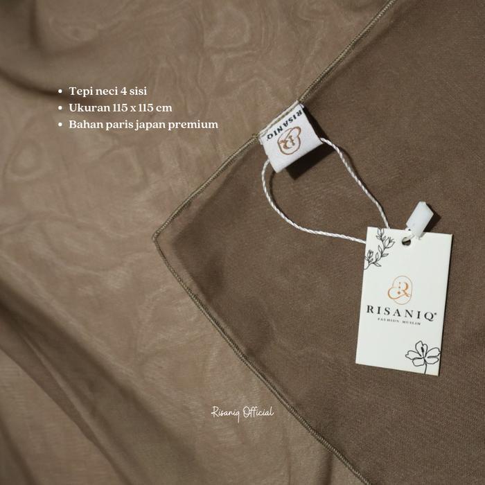 Risaniq - Hijab Paris Japan Premium (Kerudung Segiempat Paris Japan Premium) Lembut Muslim Persegi S