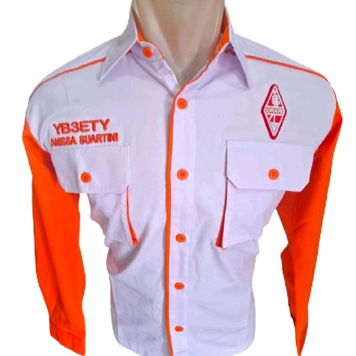 BAJU KEMEJA ORARI Lengan Panjang BORDIR TIMBUL