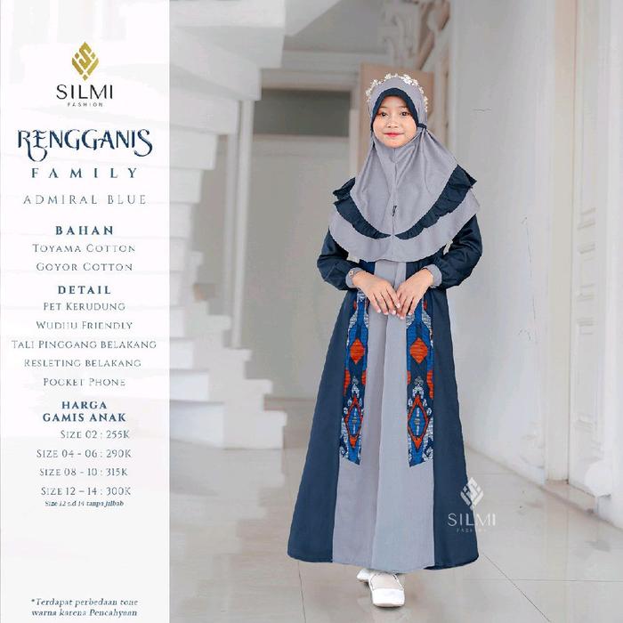 Silmi Gamis Anak Rengganis Admiral Blue Size 10
