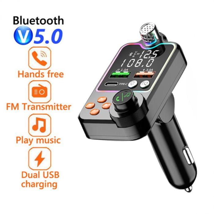 Multifunctional Car Usb Fast Charger Usb Car Kit Mp3 Modulator Player