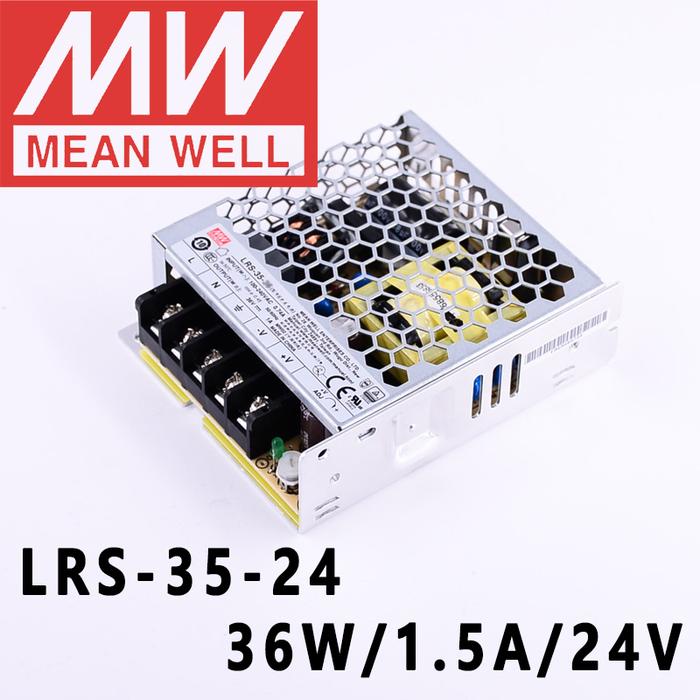 Mean Well LRS-35-24 meanwell 24VDC/1.5A/36W Single Output Switching