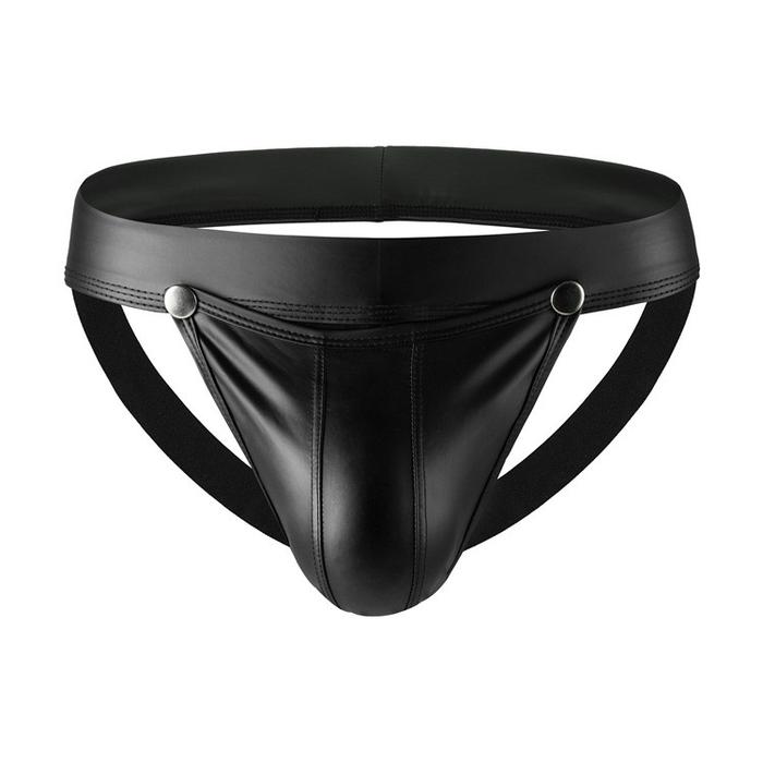 Celana Dalam Jockstrap Pria Kulit Sintetik. DF47. Leather Synthetic Jockstrap