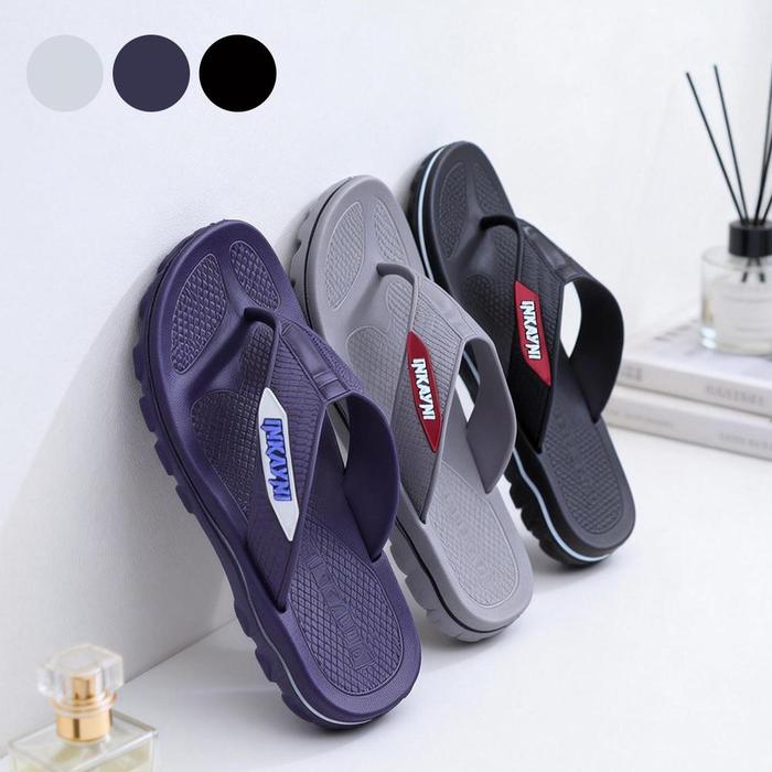 INKAYNI Klasik sandal jepit hitam pria sandal anak laki laki EVA sandal slop pria terbaru Size 30-44