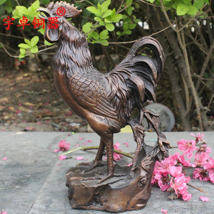 Ornamen tembaga tembaga perunggu Zhaocai Ayam Jantan Ayam Jantan