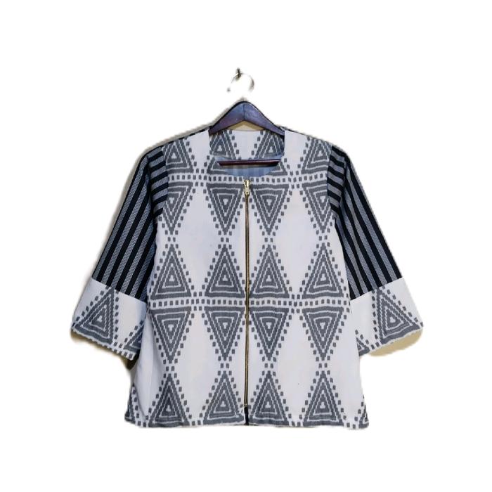 BLUS TENUN IKAT KOMBINASI TENUN LURIK