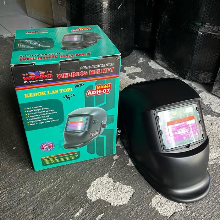 WIPRO Kedok Las Tom ADH-07 Model 1/4" Auto Darkening Welding Helmet dengan Fitur Fast Response dan L