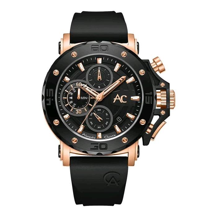 ALEXANDRE CHRISTIE COLLECTION AC9205MC ROSE GOLD / jam tangan alexandre christie collection ac 9205 
