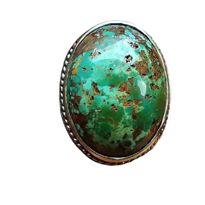 cincin batu pirus persia hijau kedondong