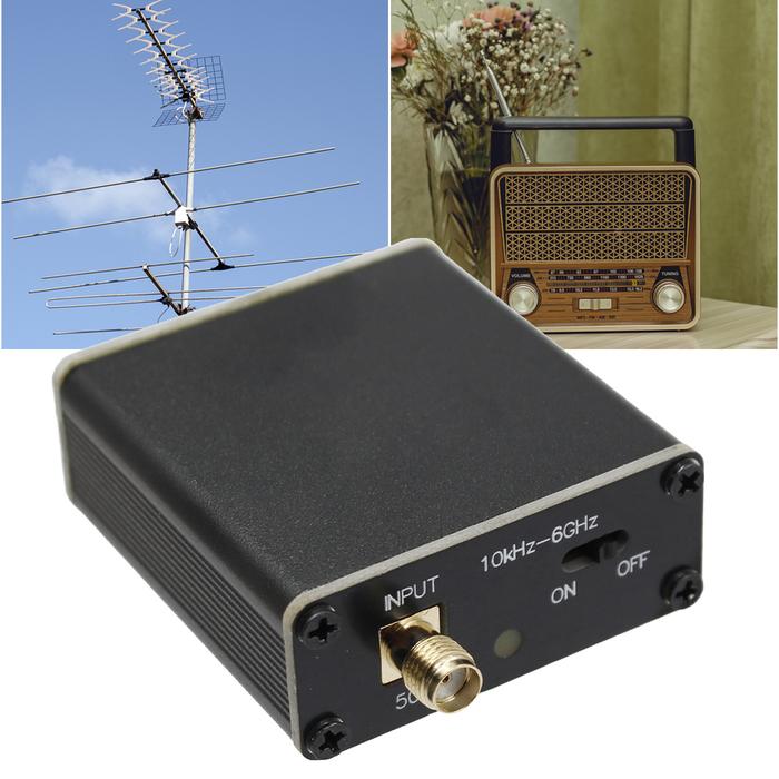 10k-6GHz Full Band Low Noise Amplifier with SMA Female Connector Power Preamplifier Low Noise Gain B