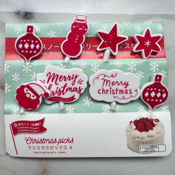 Tusukan Bento Set NATAL Tusukan Mini Bento CHRISTMAS