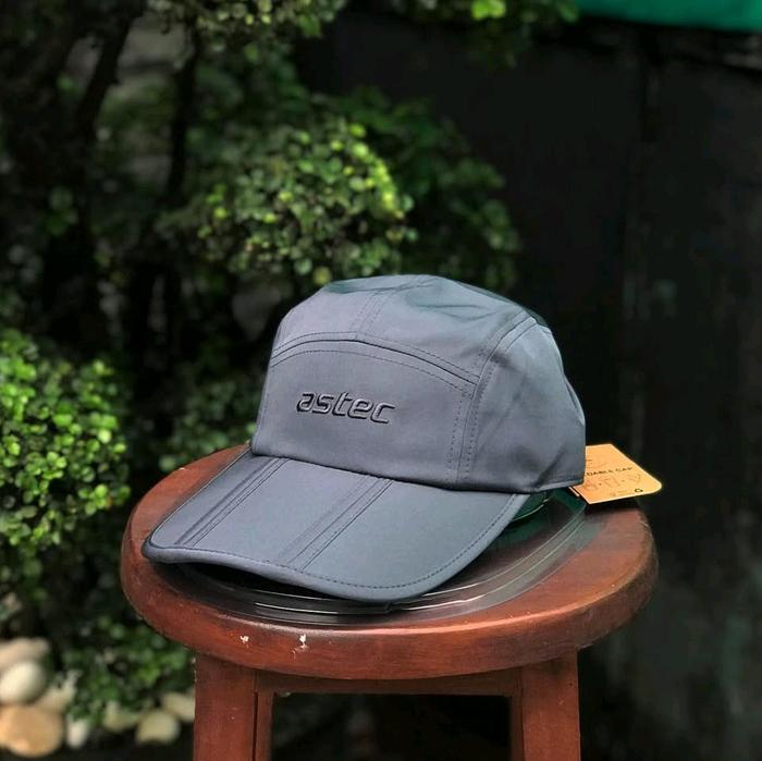 Astec Running Foldable Cap Dark Grey BNWT ORIGINAL BARANG RESMI STORE