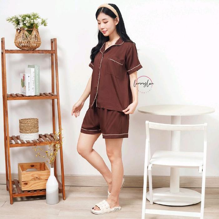 LummyLova Cloud piyama ukuran jumbo bahan adem ringan dingin nyaman saat dipakai seharian Setelan Ka