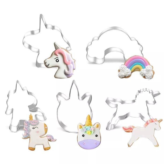 Cartoon Unicorn Cookie Cutter Mould Fondant Cake Biscuit Mold Baking
