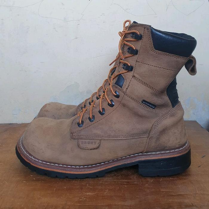 Sepatu Logger Boots BRUNT Distasio Safety Steel Toe Size 45