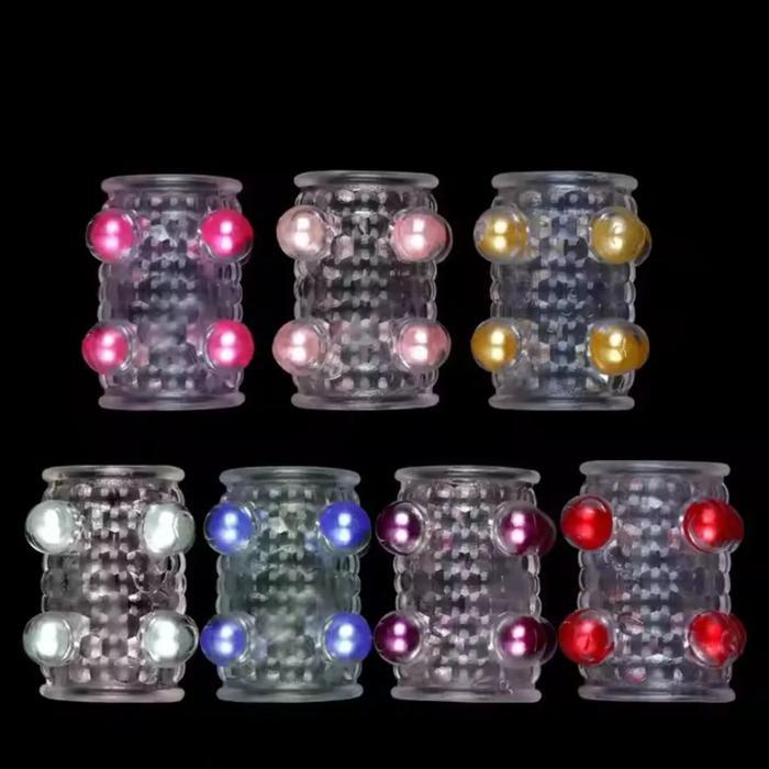JaguarrTOYS~ Terbaru~ Ring Manik Silikon Tunda Ejakulasi Pria Reusable