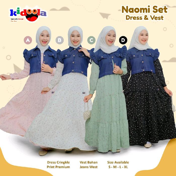 [7-16 th] GAMIS SET OUTER GAMIS ROMPI LEPAS VEST NAOMI NADHIRA KIDOOLA SHAFIYAH DAHLIA ANAK CEWEK RE