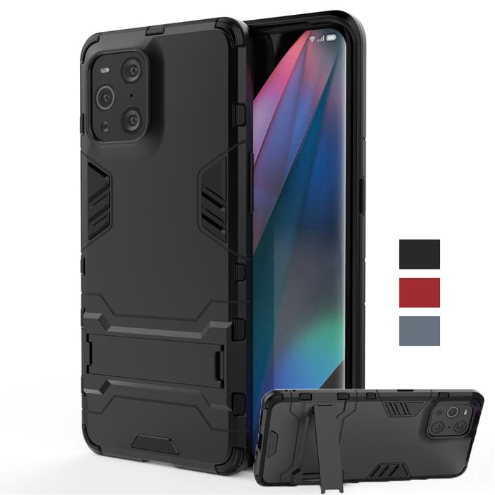 For Oppo Find X3 Pro Case Cover Find X2 Lite Neo Robot Holder Stand