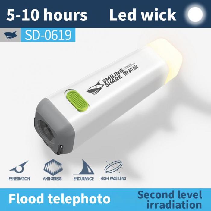 SMILING SHARK High Bright LED Flashlight Portable Mini Outdoor