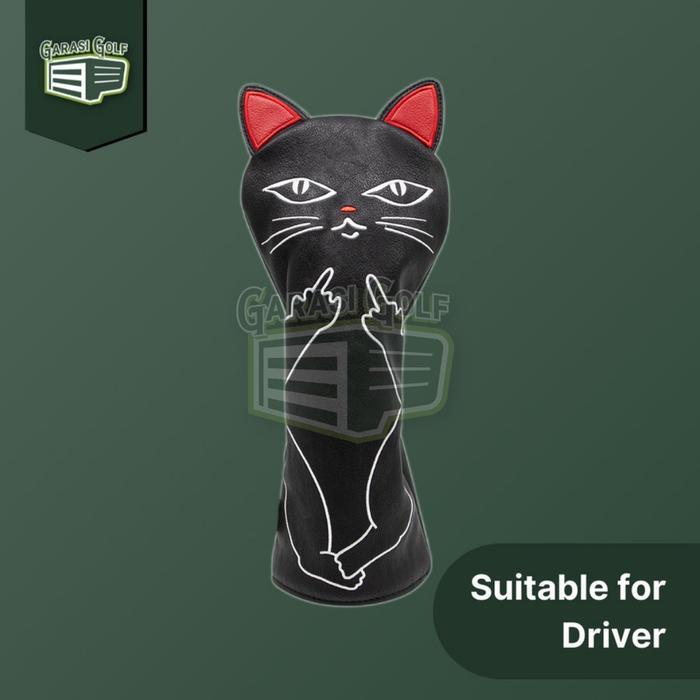 PREMIUM Naughty Cat Driver Head Cover Golf - Sarung Stick Club Headcover