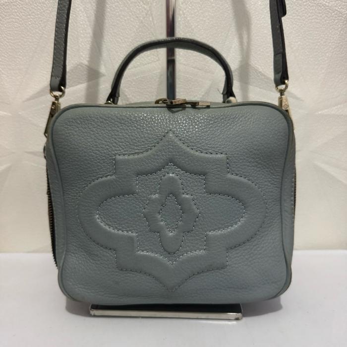 Tas sling bag oryany. Tas selempang kulit asli. Tas sling bag preloved biru muda