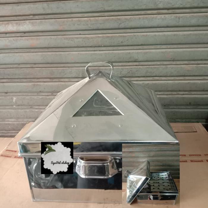 klakat/kukusan kotak stenlis 32 cm