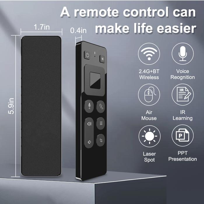 2.4G Wireless Mini Air Mouse Gyroscope IR Learning Smart Bluetooth Voice Remote Control For X96 H96 