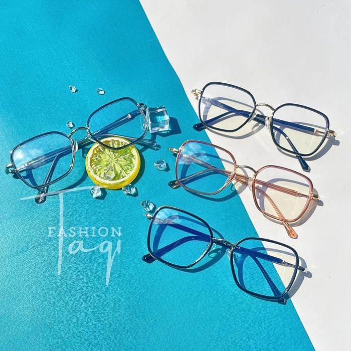 (Beli 1 Gratis 1) Kacamata Bertha Series - Frame Kacamata Photocromic TF2109 - Eyewear & Glasses  Le