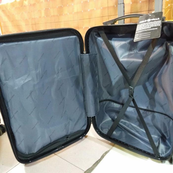 POLO VILLA Koper Polo Villa 20 Inci Roda 360 Anti Pecah dengan Bahan Satin di Bagian Dalam dan Handl