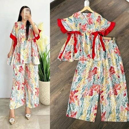 TERBARU NANIA SET RAYON 7/8 LD 110 / SETELAN RAYON MOTIF KEKINIAN / SETELAN WANITA CELANA KULOT / ON