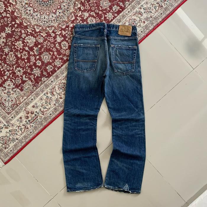 Abercrombie & Fitch Baxter Distressed Faded Bootcut Jeans