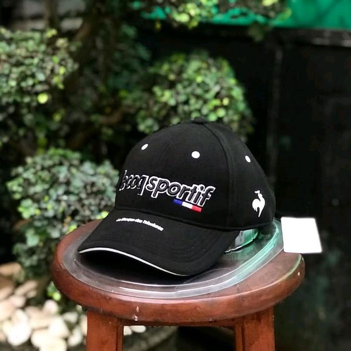 Le Coq Sportif Standart Logo Baseball Cap Black BNWT ORIGINAL BARANG RESMI STORE