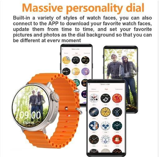 Kainos Z78 Ultra Amoled Smartwatch Nfc Support  Android & Ios Bluetooth Chipset Layar Plastik Black 