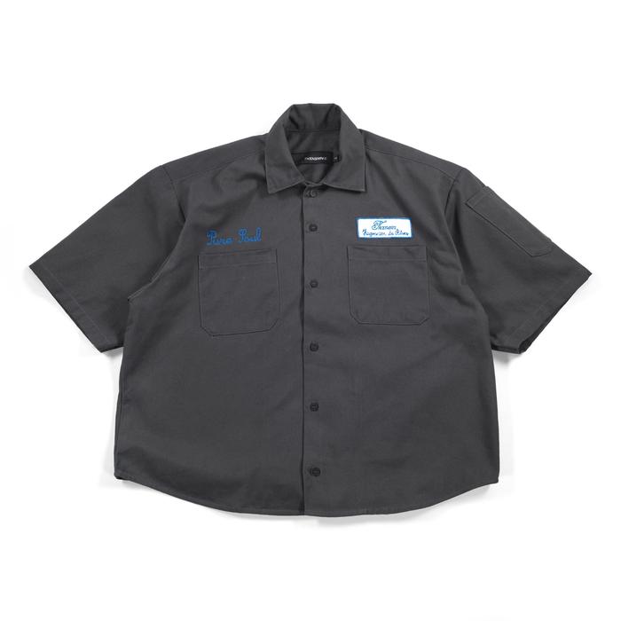 Oversized Work Shirt Tivana Dark Grey Thanksinsomnia