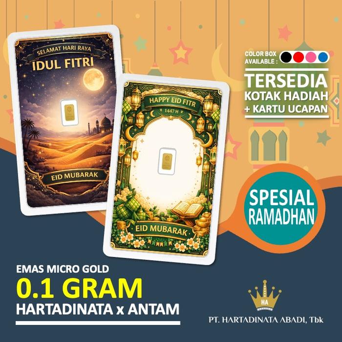 Emas Hartadinata x Antam 0.1 gram 0,1 gr Ramadhan Lebaran Idul Fitri