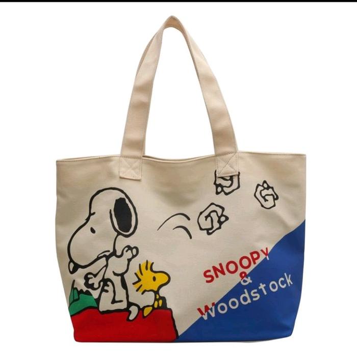 totebag SNOOPY AND WOODSTOCK totebag ootd tote healing