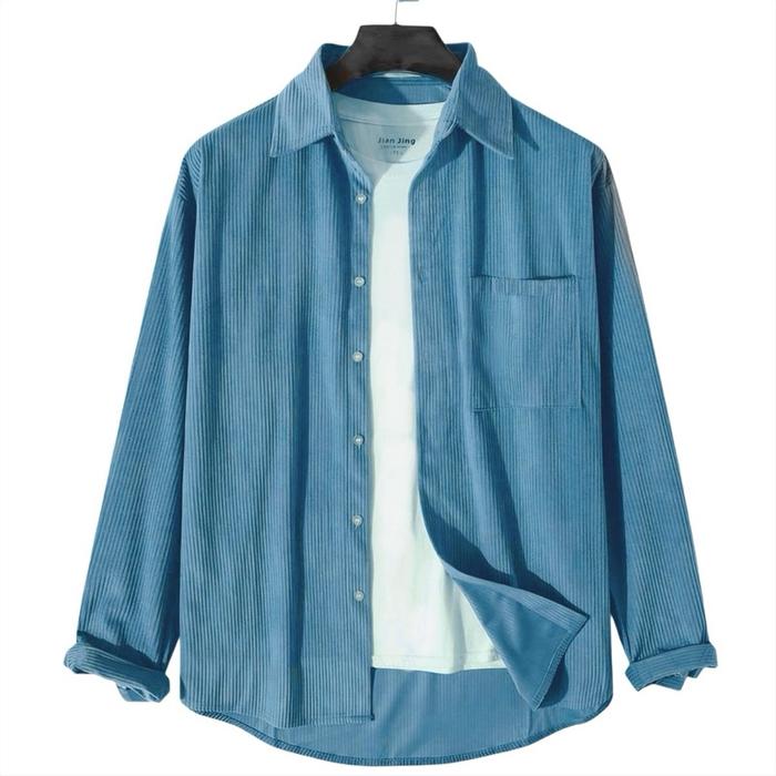 PVL- KEMEJA CORDUROY UNISEX LENGAN PANJANG WARNA WARDAH REGULER FIT OUTER CORDUROY OLIVE UNIQE COLOR