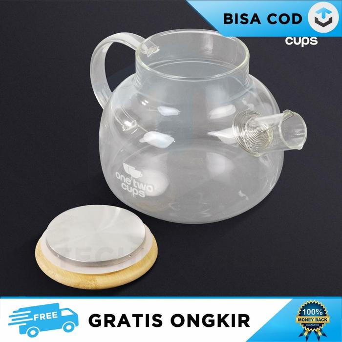 TEKO TEH AESTHETIC TEA POT KACA TAHAN PANAS PITCHER INFUSER TRANSPARAN