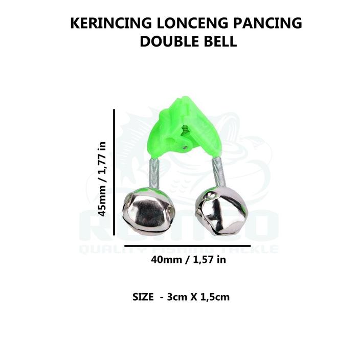 Lonceng Joran Pancing Kerincingan Jepit Double Bell
