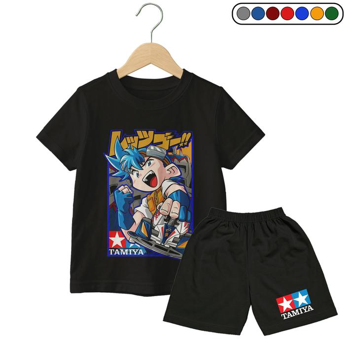 KAOS SETELAN ANAK TAMIYA KAOS SETELAN ANIME TAMIYA KAOS COTTON COMBED BAHAN LEMBUT