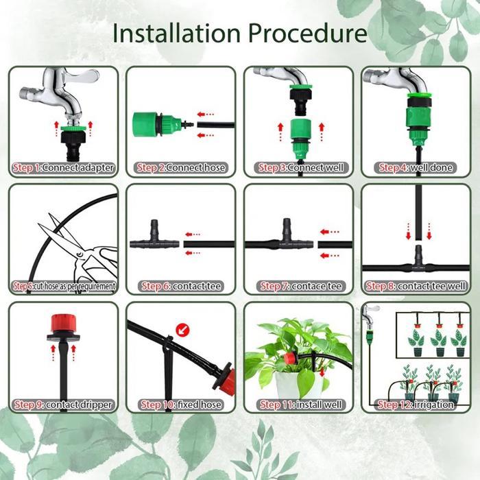 Automatic Digital Irrigation Water Timer Irigasi Misting Tetes Selang