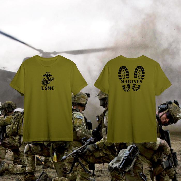 Ada Kaos US ARMY T Shirt Military Design "USMC BOOTS"