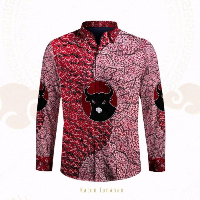 Kemeja Batik Tulis Premium Motif Banteng Merah Katun Tanahan Elegan AT012W