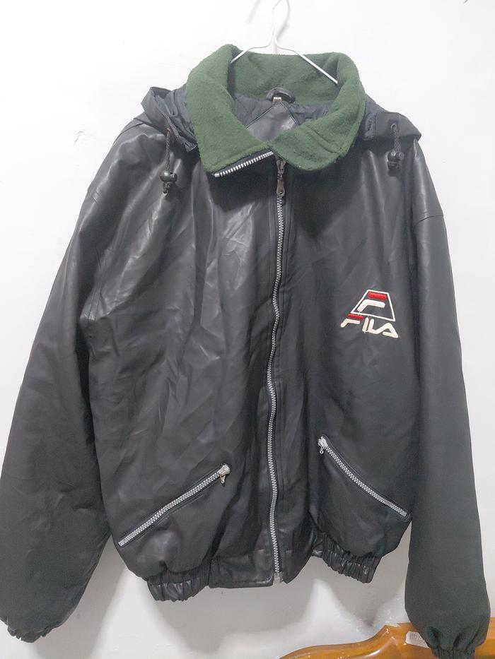 Jaket bomber FILA bordir bahan tebal