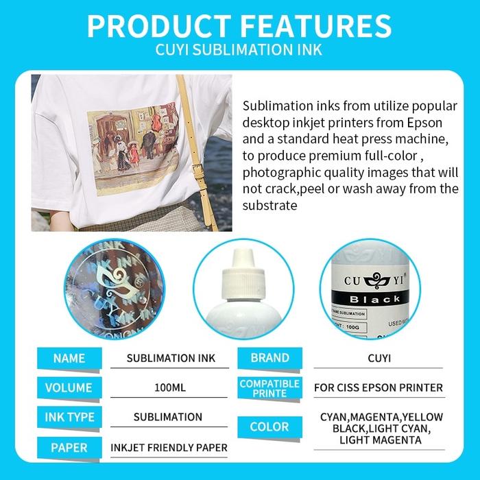 100ML Tinta Sublimasi (Untuk Printer Inkjet EPSON) 6 warna